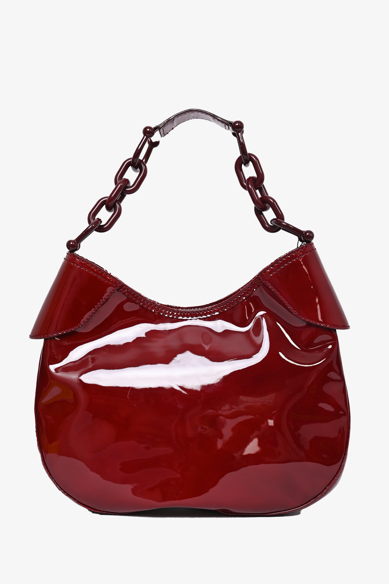 Burberry Red Patent Leather Shoulder Bag Mine Yours