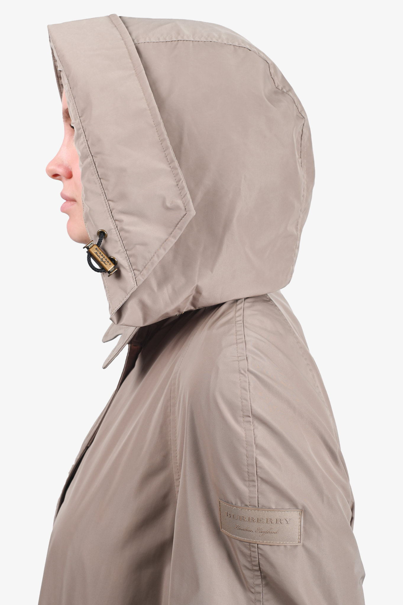 Burberry women's rain jacket with hood sales