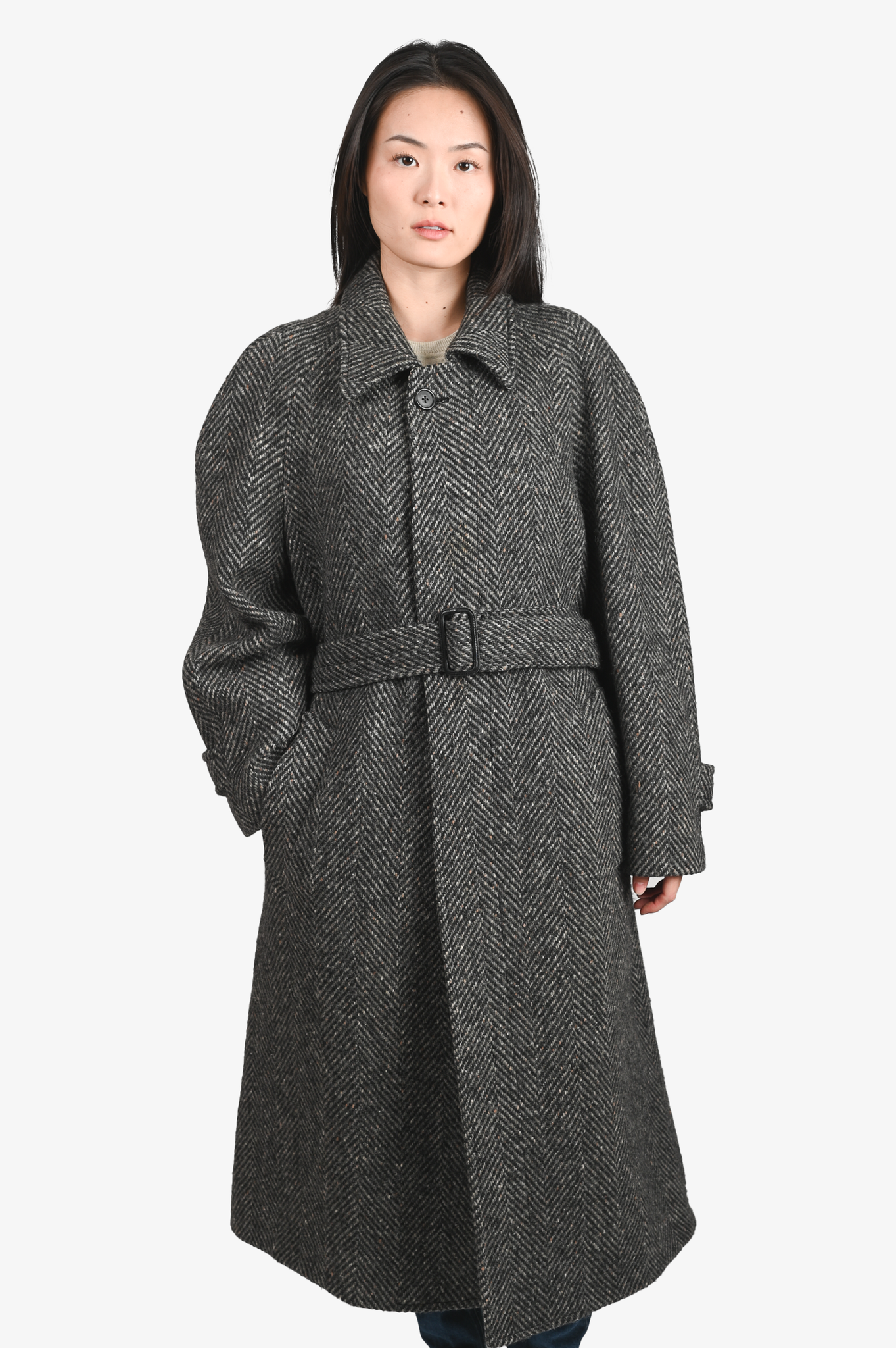 Burberry herringbone hot sale wool coat