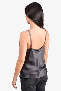 Cami NYC Grey Silk Crystal Embellished Camisole Size M – Mine & Yours
