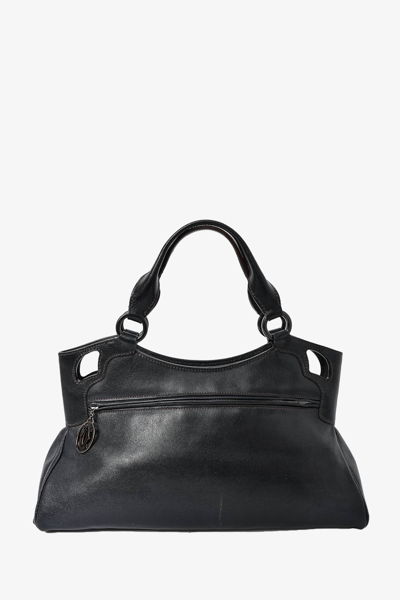 Cartier Black Leather Marcello de Cartier Top Handle Bag