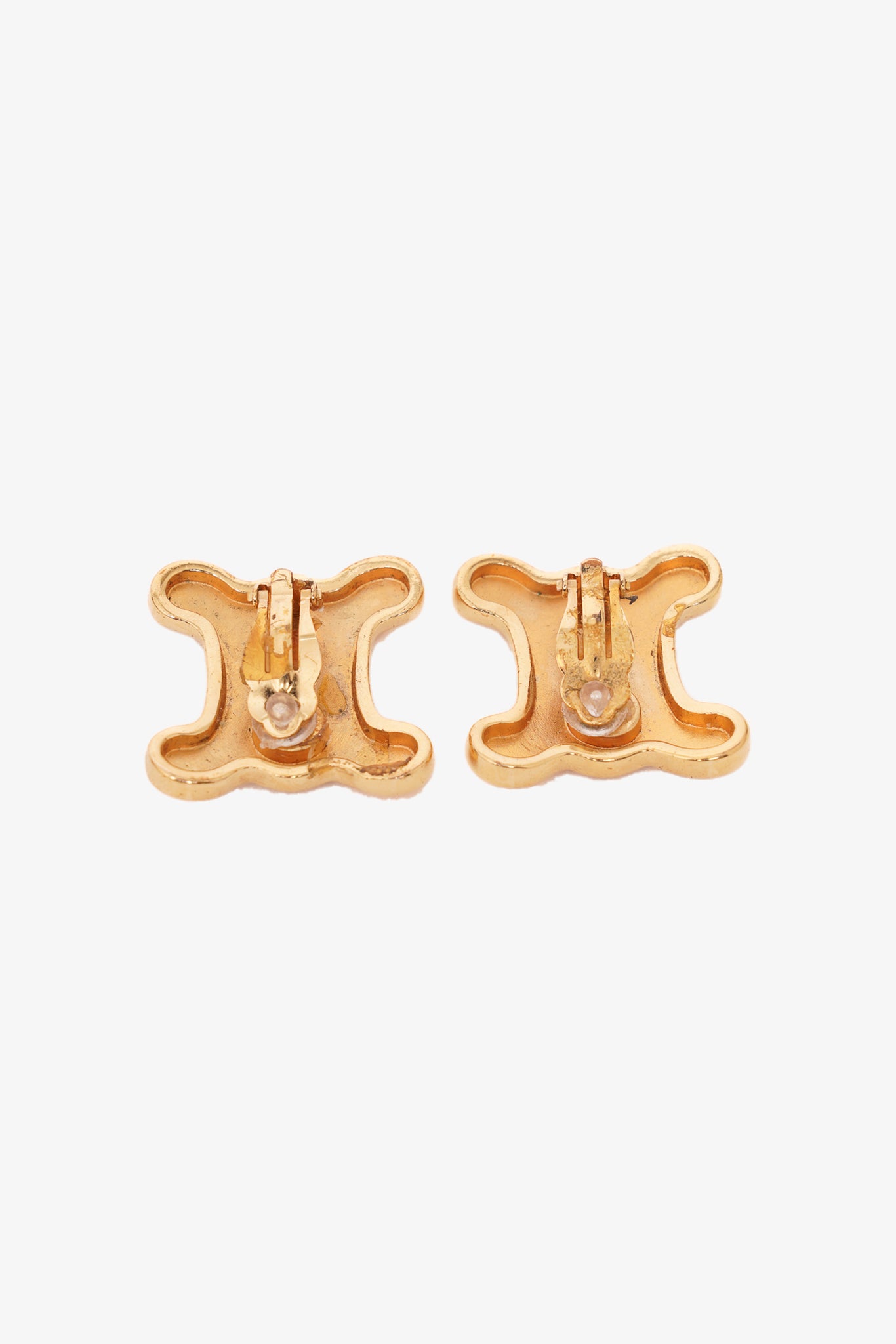 Delivered directly from Japan in used packaging] CELINE Triomphe Clip-On  gold vintage vintage old eg5uy5 - Shop solo-vintage Earrings & Clip-ons -  Pinkoi