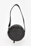 Pre-loved Chanel™ 2003/2004 Black Leather Round CC Shoulder Bag