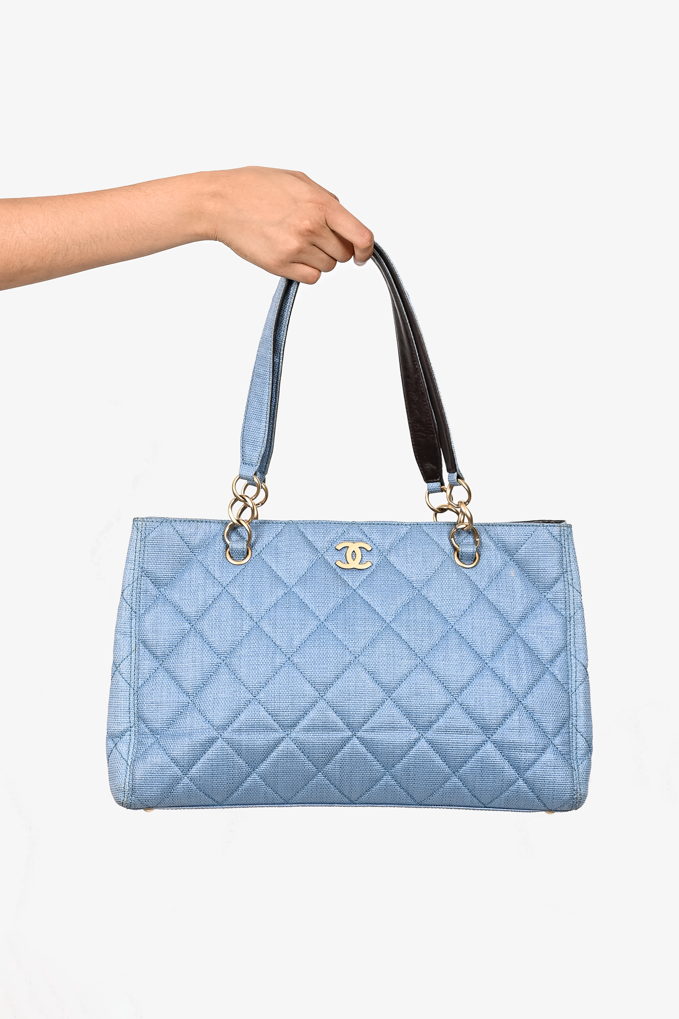 Chanel quilted fabric on sale bag