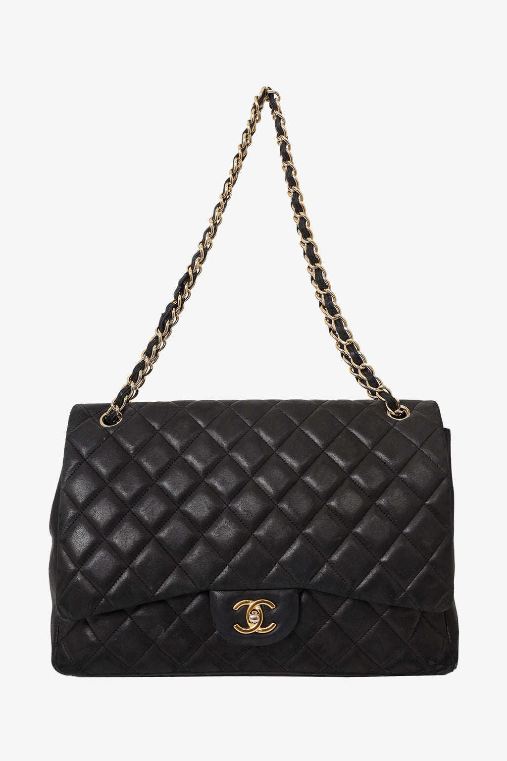 Pre-loved Chanel™ Black Lambskin Leather Jumbo Classic Single Flap Bag ...
