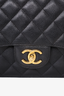 Pre-Loved Chanel™ 2017 Black Caviar Leather Maxi Double Flap Bag