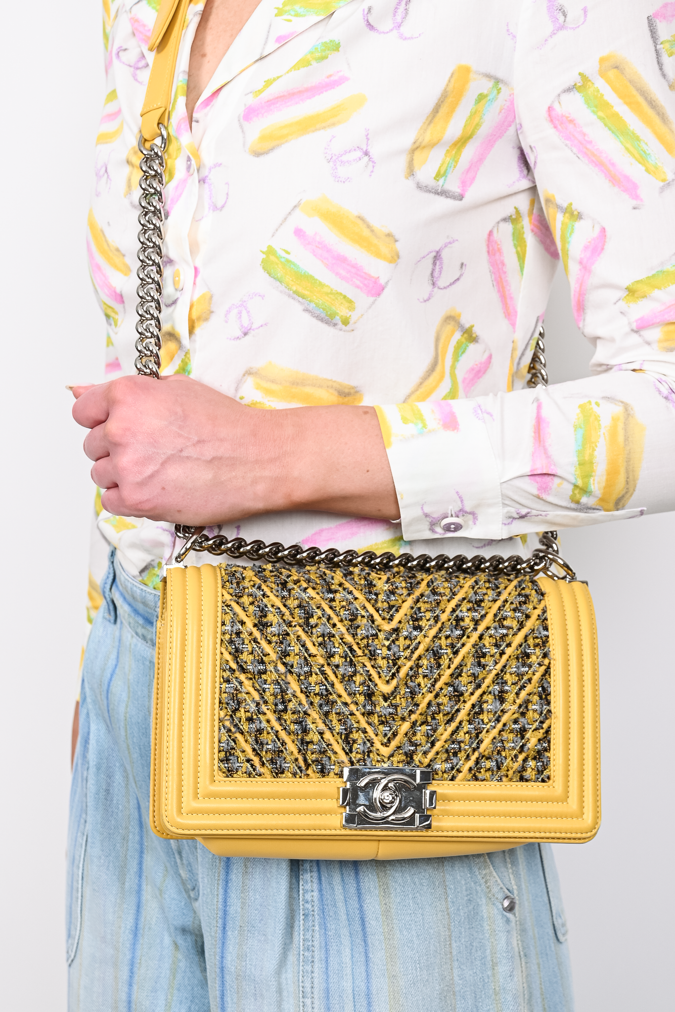 Chanel Brown Tweed Medium Boy Bag – Jadore Couture