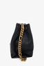 Pre-Loved Chanel™ 2021 Black Quilted Caviar CC Drawstring Handle Bucket Bag