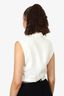 Pre-Loved Chanel™ White Linen Sleeveless Shirt Size 36