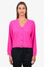 Chinti & Parker Hot Pink Wool/Cashmere Blend Cardigan Size L