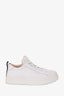 Chloe White Leather Lauren Scalloped Sneaker Size 38