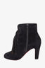 Christian Louboutin Black Suede Tassel Boots Size 36.5