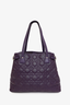 Christian Dior 2011 Purple Coated Canvas Medium Panarea Tote