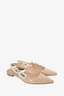 Christian Dior Beige Patent J'Adior Slingback Flats Size 35.5