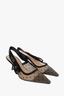 Christian Dior Black Mesh J'ADIOR Slingback Heels Size 36