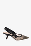 Christian Dior Black Mesh J'ADIOR Slingback Heels Size 36