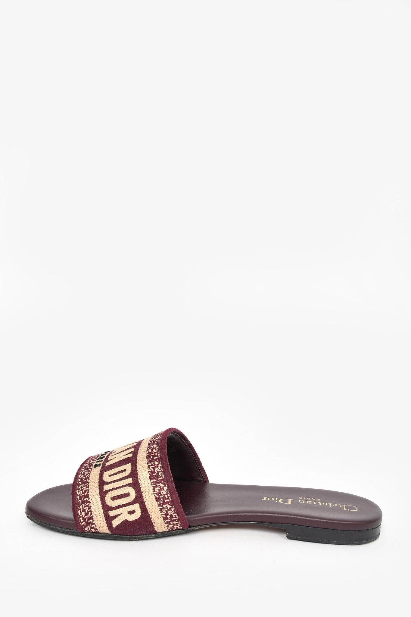 Christian dior burgundy online slides