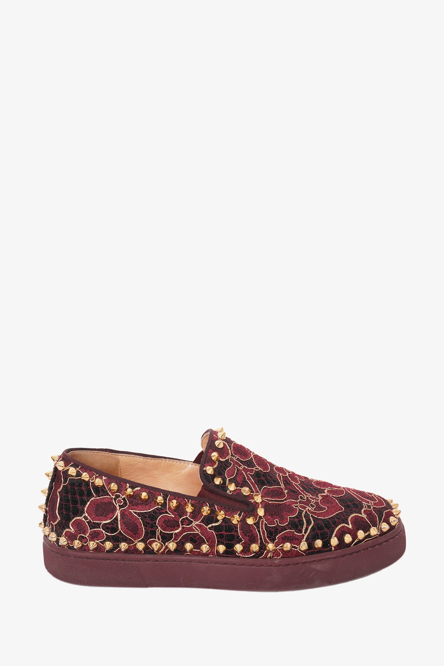 Burgundy louboutin on sale