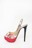 Christian Louboutin Pink Patent Leather 'Lady Holt Trash 150' Pumps Size 34.5