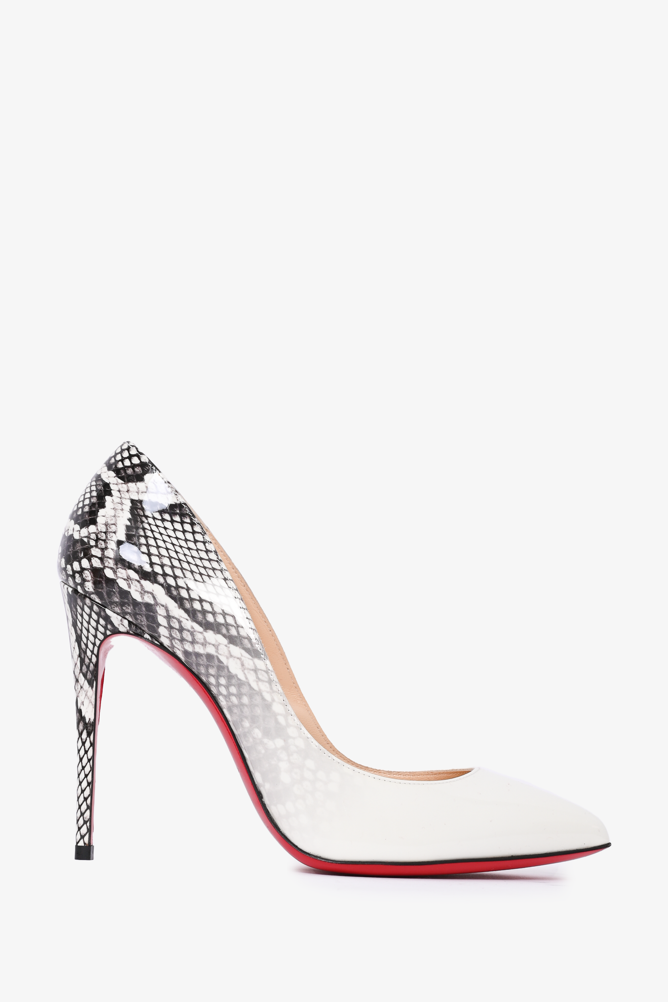 White clearance snakeskin louboutins