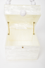 Cult Gaia White Acrylic Beaded Top Handle Bag