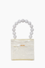 Cult Gaia White Acrylic Beaded Top Handle Bag