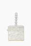 Cult Gaia White Acrylic Beaded Top Handle Bag