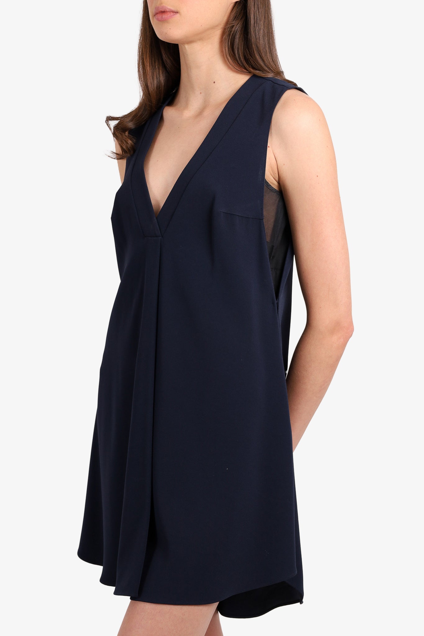 Derek Lam 10 Crosby Navy Blue Sleeveless Dress Size 6 Mine Yours