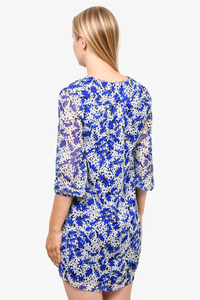 Diane von furstenberg blue hotsell silk dress