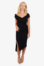 Diane von Furstenberg Black Ruched Sleeveless Dress Size S