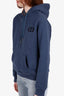 Dior Blue Cotton 'CD Icon' Hooded Sweatshirt Size M