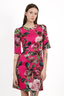 Dolce & Gabbana Pink/Green Floral Printed Dress Size 0