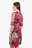 Dolce & Gabbana Pink/Green Floral Printed Dress Size 0