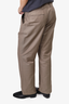 Dries Van Noten Grey Straight Leg Belted Trousers Size 40