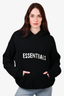 Essentials Fear of God Black Cable Knit Logo Hoodie Size S Mens