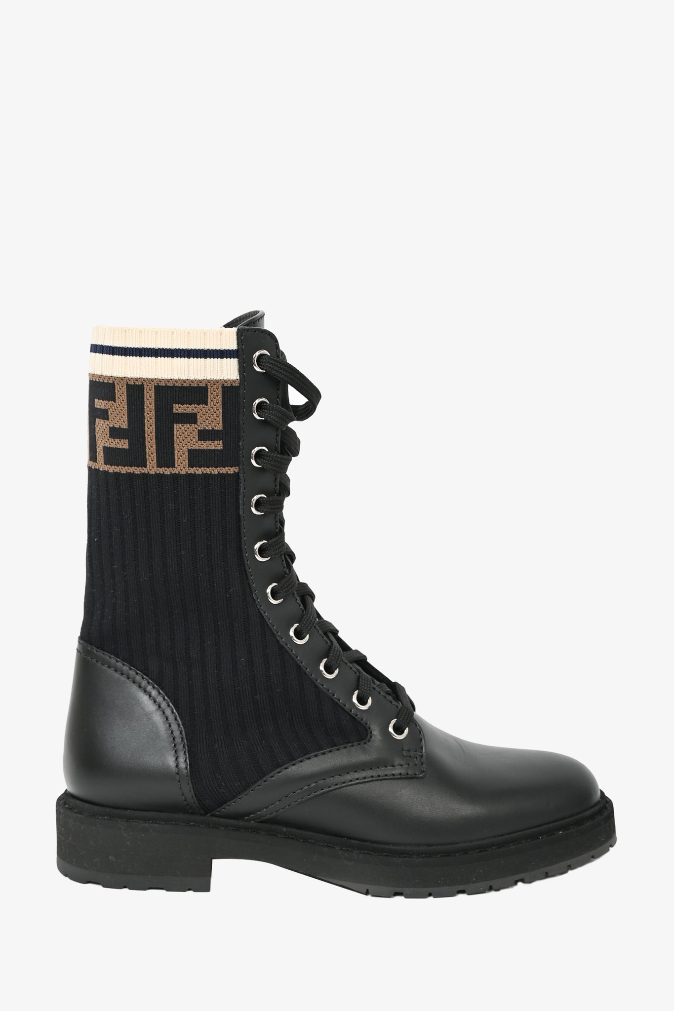 Fendi black deals leather boots