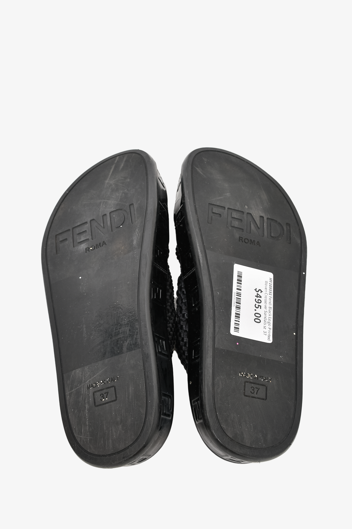 Fendi black store slippers