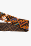 Fendi Brown FF Zucca Print Twilly