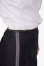 Fendi Jeans Grey Denim Midi Skirt Size 42