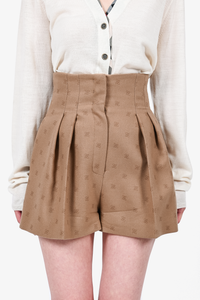 Fendi Tan Cashmere/Wool 'FF' Shorts Size 36 – Mine & Yours