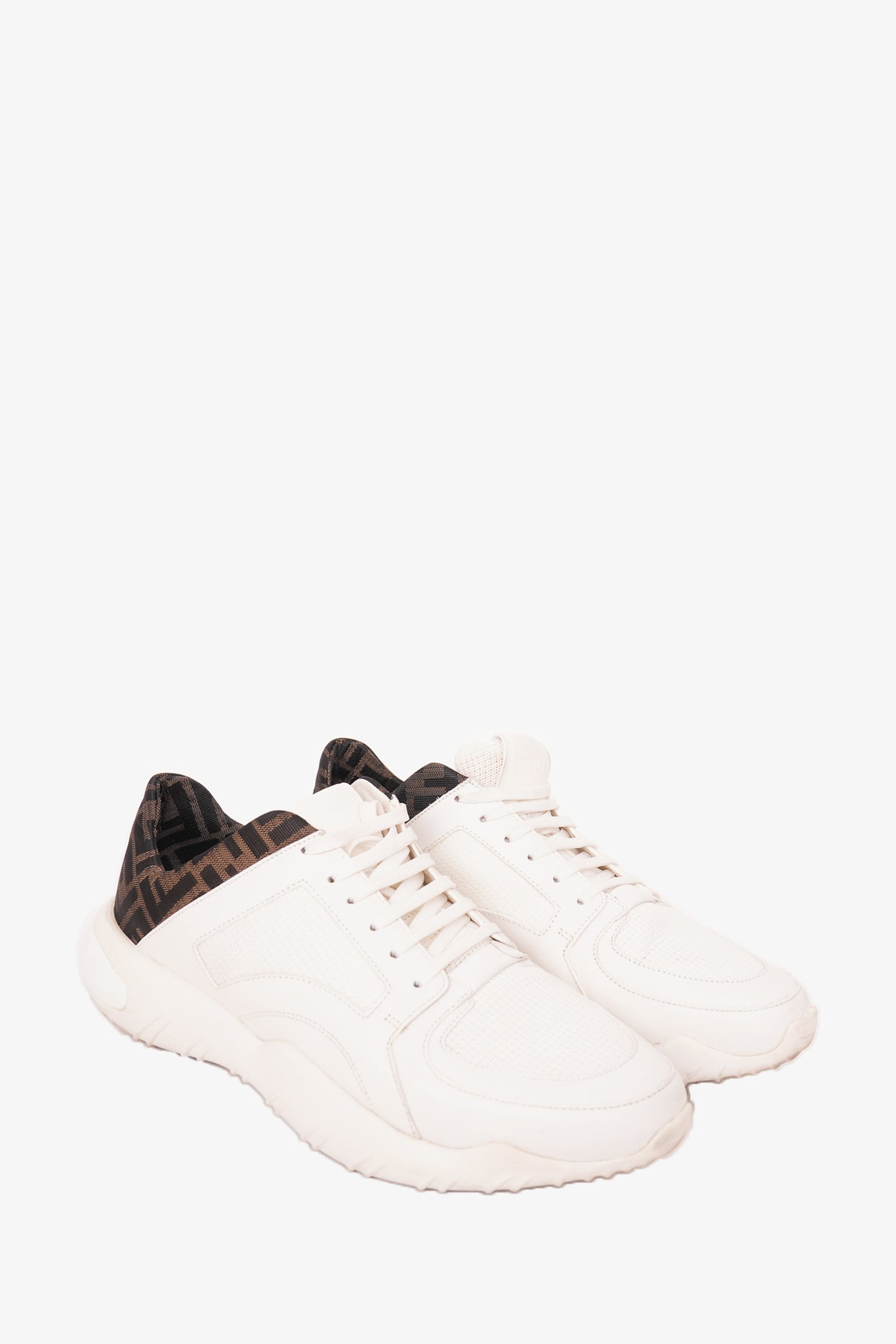 Fendi white clearance leather sneakers