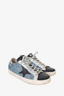 Golden Goose Blue/Sliver Metallic Sequin Sneaker Size 40