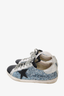 Golden Goose Blue/Sliver Metallic Sequin Sneaker Size 40