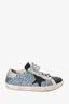 Golden Goose Blue/Sliver Metallic Sequin Sneaker Size 40