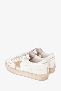 Golden Goose White Leather/Metallic 'Ball Star' Sneakers Size 39