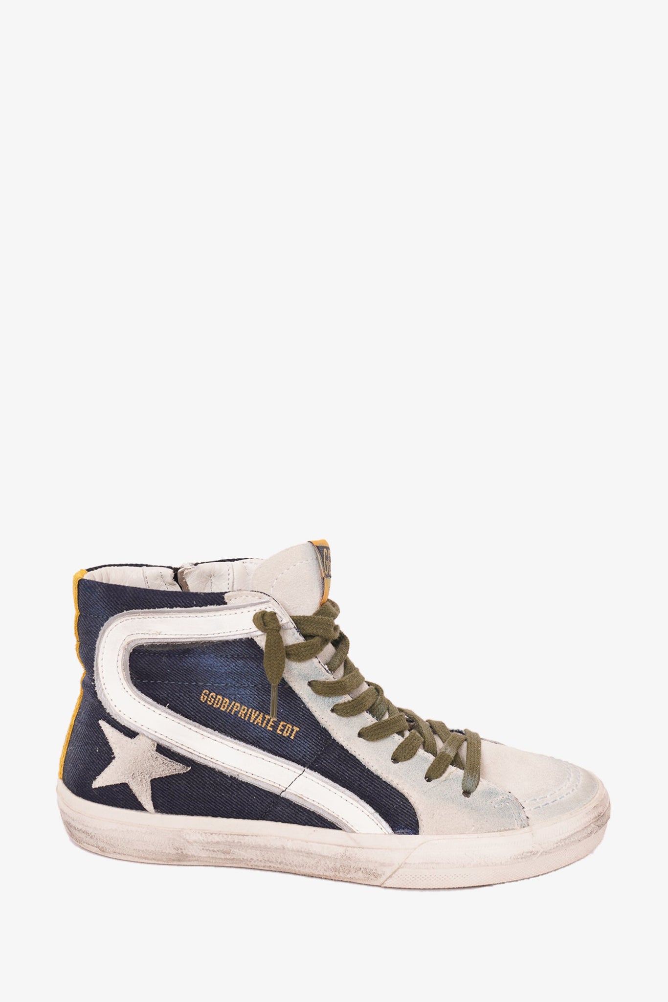 Golden goose store navy high tops