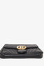 Gucci Black Calfskin Matelasse Pearly GG Marmont Chain Belt Bag