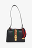 Gucci Black Calfskin Sylvie Shoulder Bag