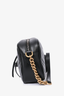 Gucci Black Chevron Leather GG Marmont Small Camera Bag