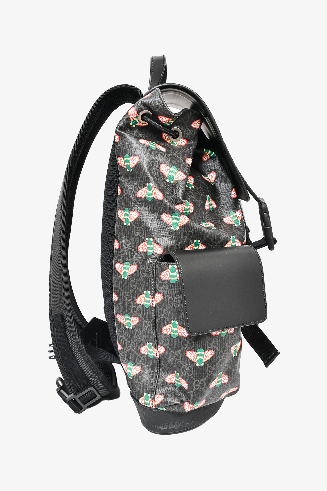 Gucci Black GG Supreme Coated Canvas Bestiary Bee Backpack Mine